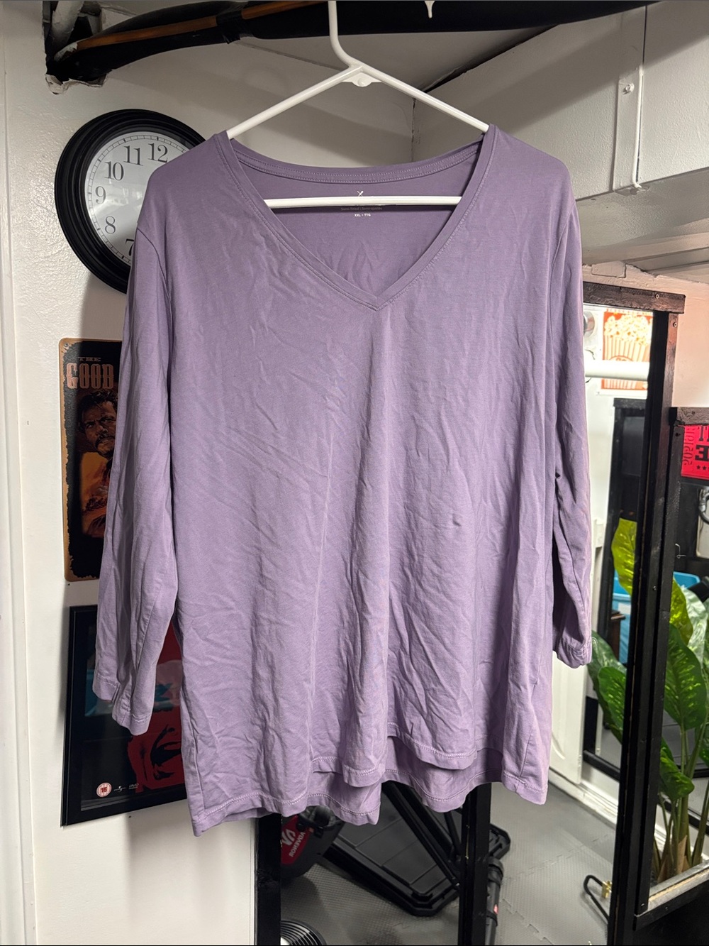 Lavender V-Neck Women’s Top